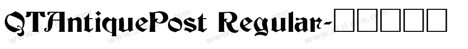 QTAntiquePost Regular字体转换